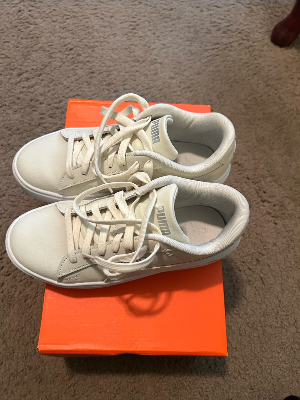 Puma white and cream color Women's Sneakers